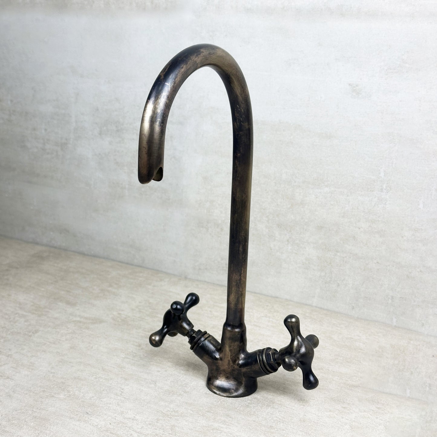 Bronze Kitchen Faucet, Cross Handles Oil Rubbed Coated Bar Faucet