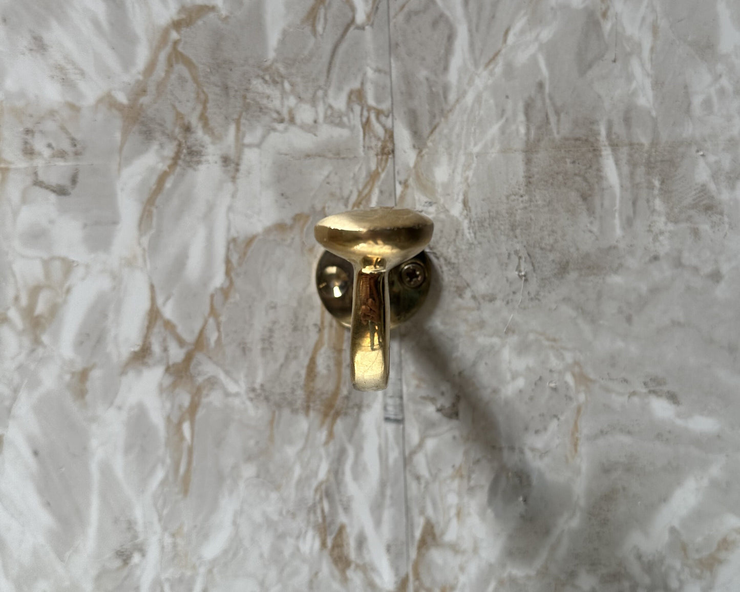 Unlacquered brass handmade wall hook, coat hook, bathroom towel brass hook
