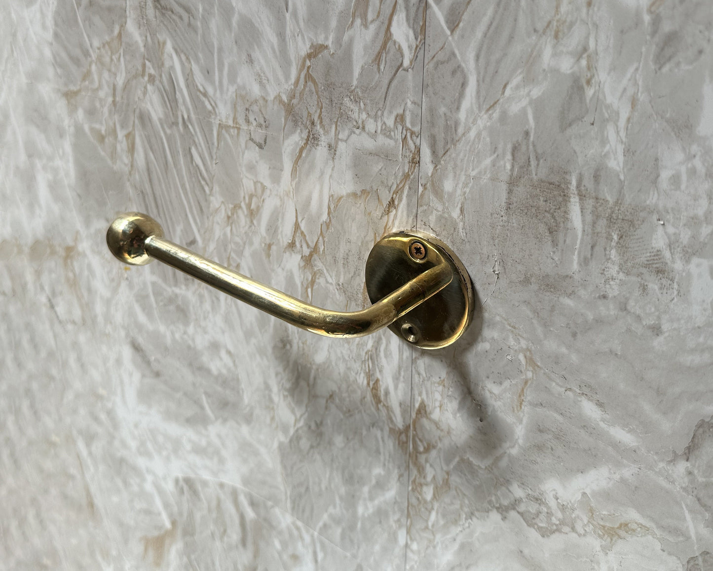 Solid Brass Toilet Paper Holder, Unlacquered Handmade Brass Toilet Paper Holder, Solid Brass Paper Roll Holder