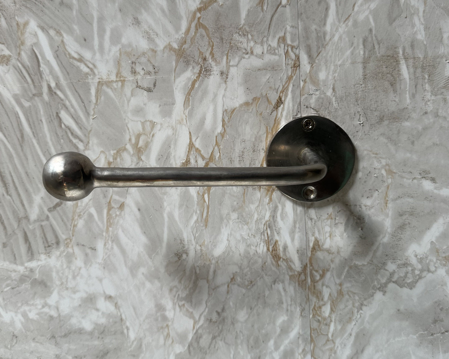 Polished Nickel Toilet Paper Holder, Unlacquered Handmade Toilet Paper Holder, Solid Polished Nickel Paper Roll Holder
