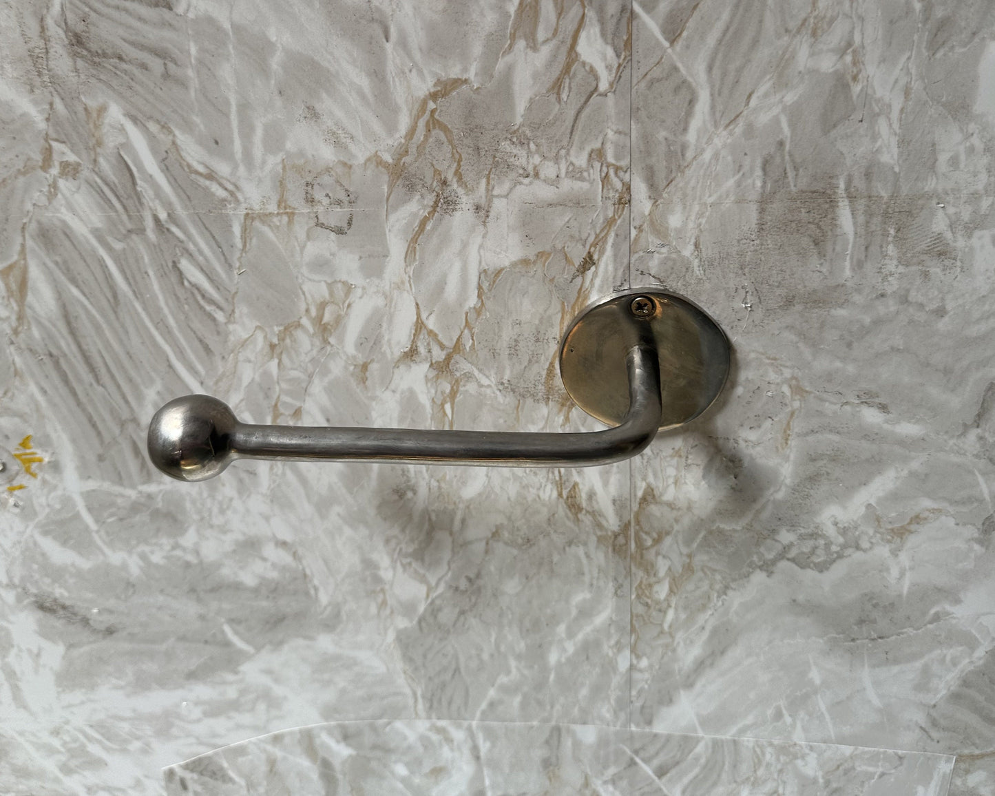 Polished Nickel Toilet Paper Holder, Unlacquered Handmade Toilet Paper Holder, Solid Polished Nickel Paper Roll Holder