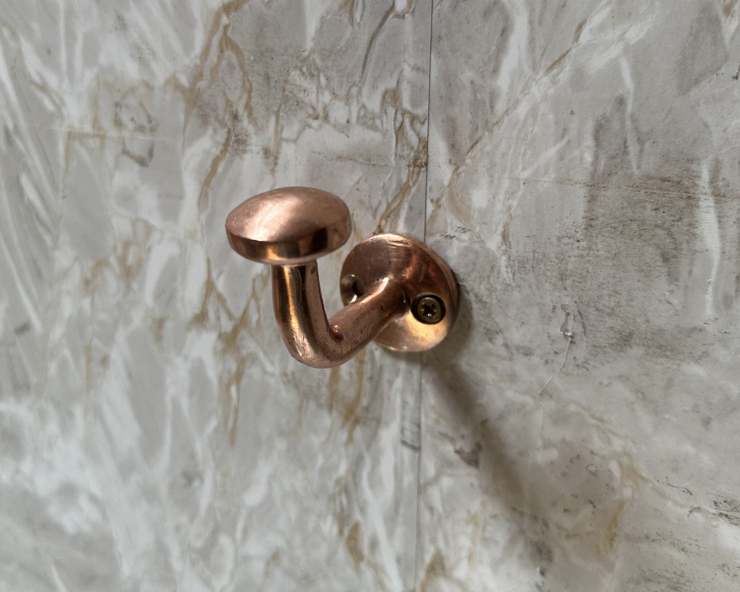 Unlacquered Copper Coated handmade wall hook, Coat Hook, Unlacquered Brass Coat Hook, Brass Bathroom hook