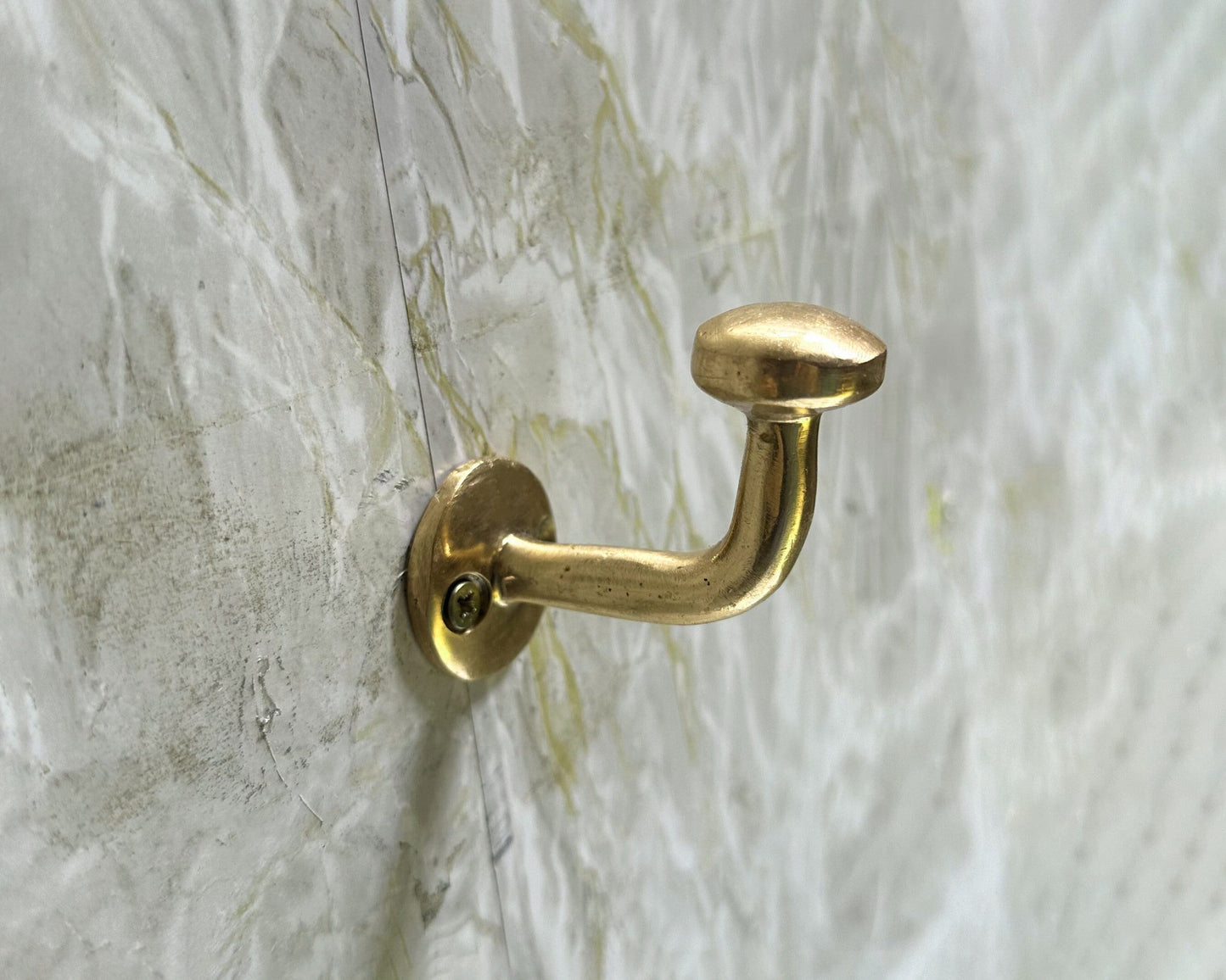 Unlacquered Brass Hooks for Wall, Unlacquered Handmade Brass Wall Hook, Wall Mounted Coat Hook