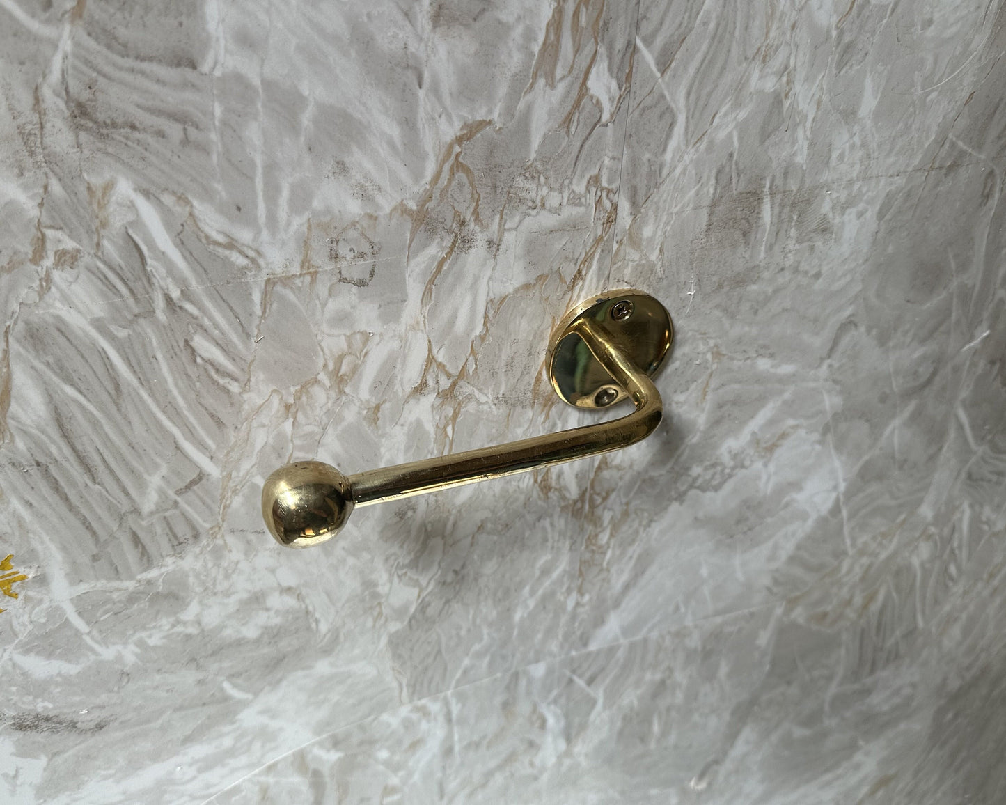 Solid Brass Toilet Paper Holder, Unlacquered Handmade Brass Toilet Paper Holder, Solid Brass Paper Roll Holder