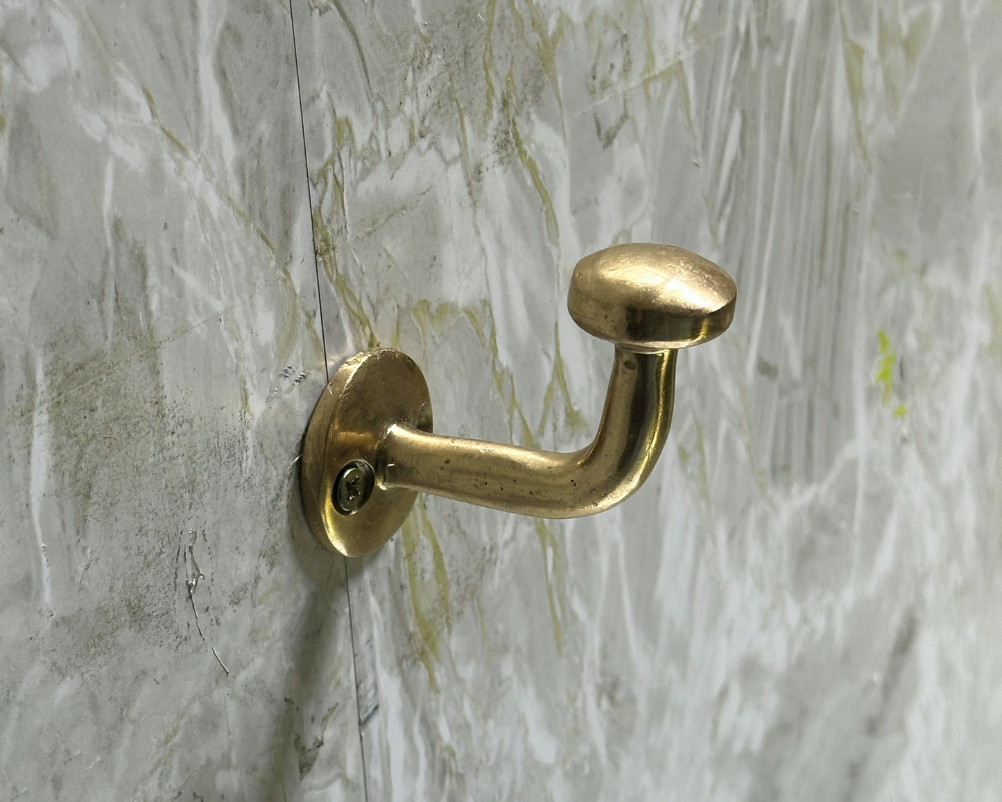 Unlacquered Brass Hooks for Wall, Unlacquered Handmade Brass Wall Hook, Wall Mounted Coat Hook