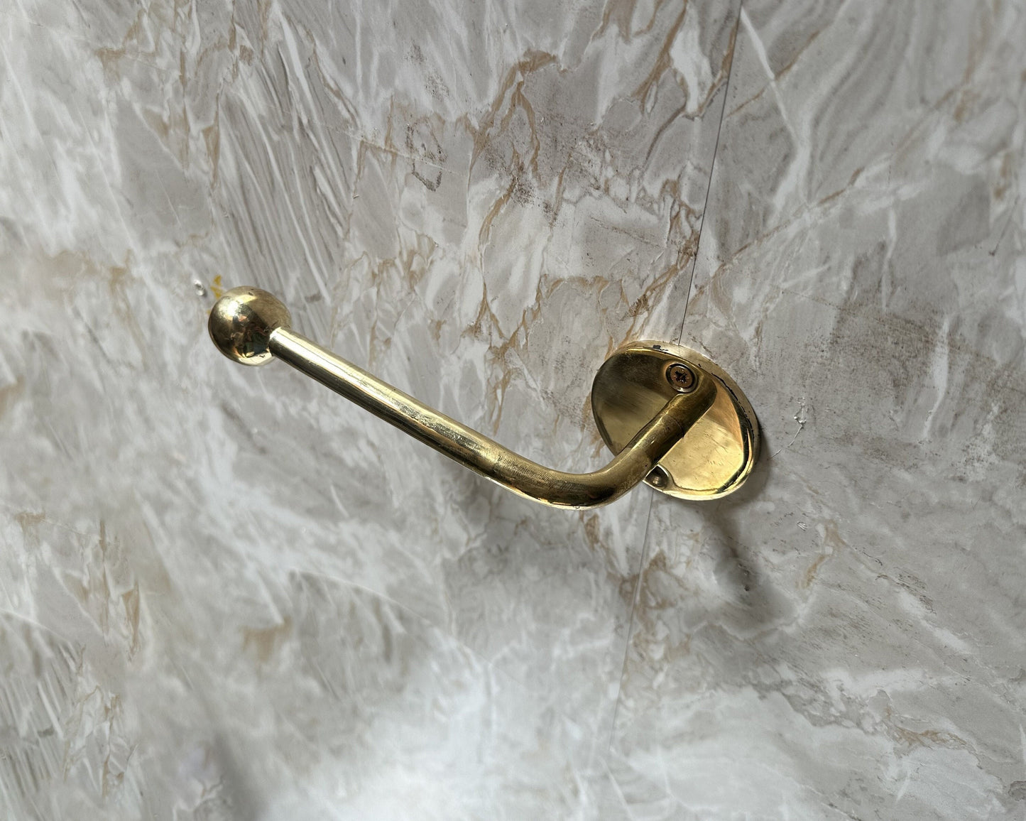 Solid Brass Toilet Paper Holder, Unlacquered Handmade Brass Toilet Paper Holder, Solid Brass Paper Roll Holder