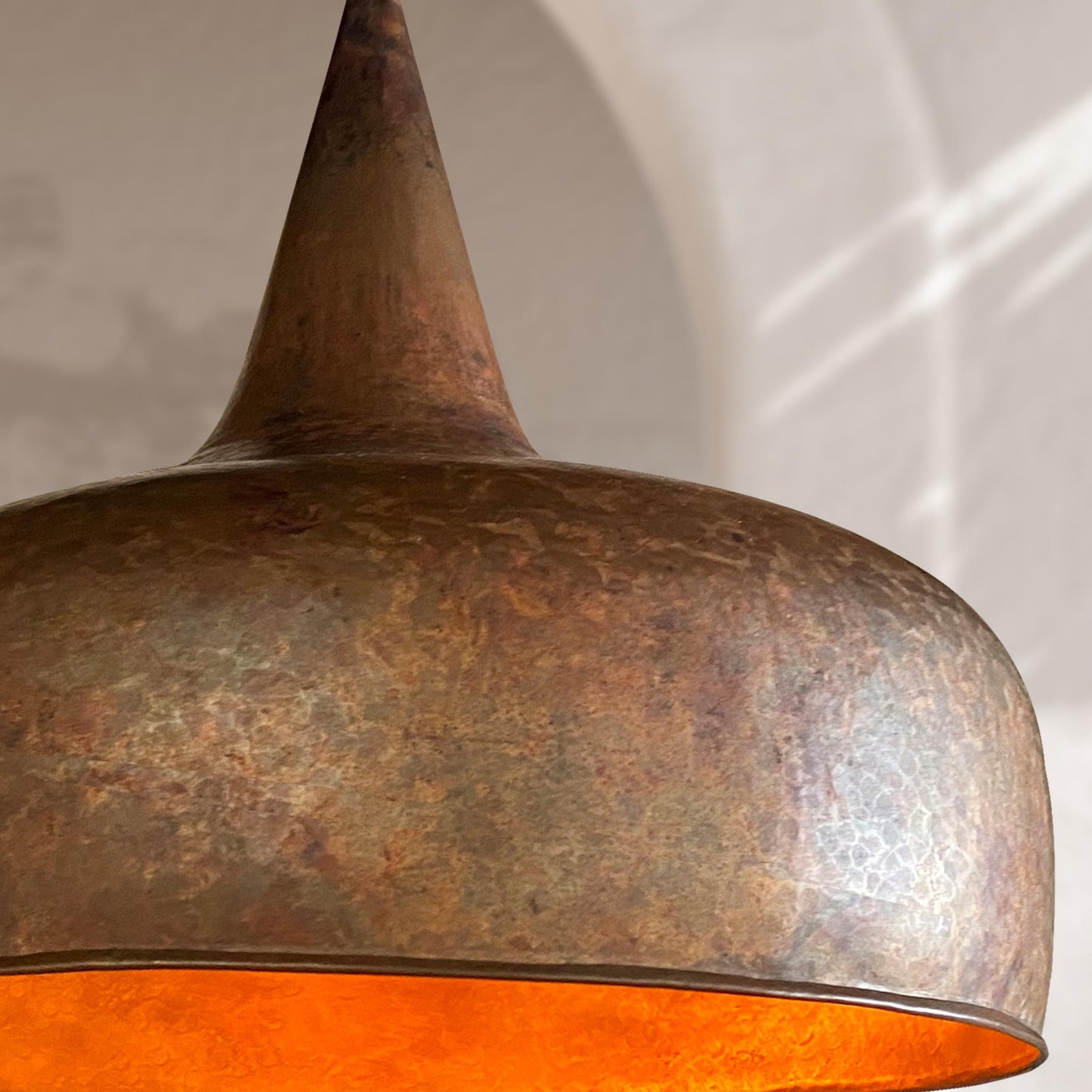 Handmade Copper Dome Ceiling Light – Vintage Rustic Kitchen Pendant Fixture