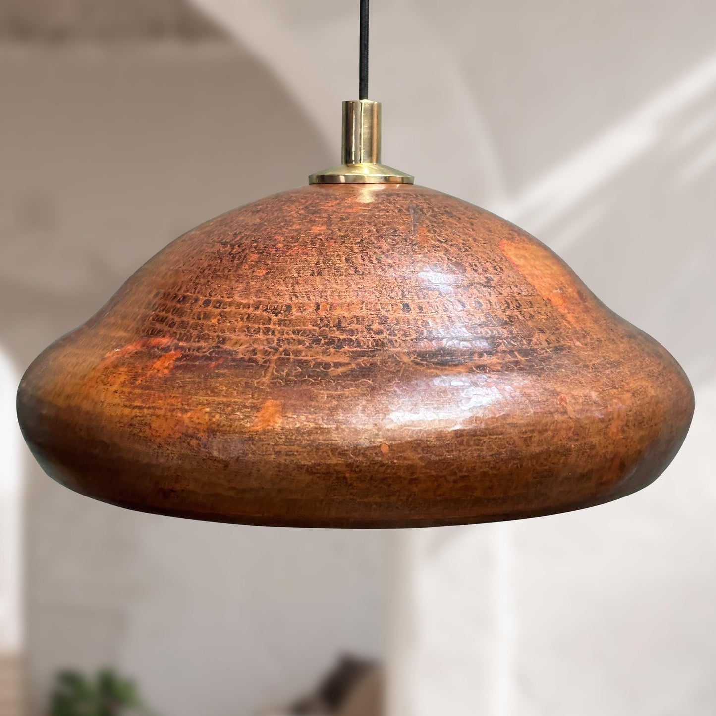 Vintage Copper Pendant Light – Rustic Dome Rustic Kitchen Fixture