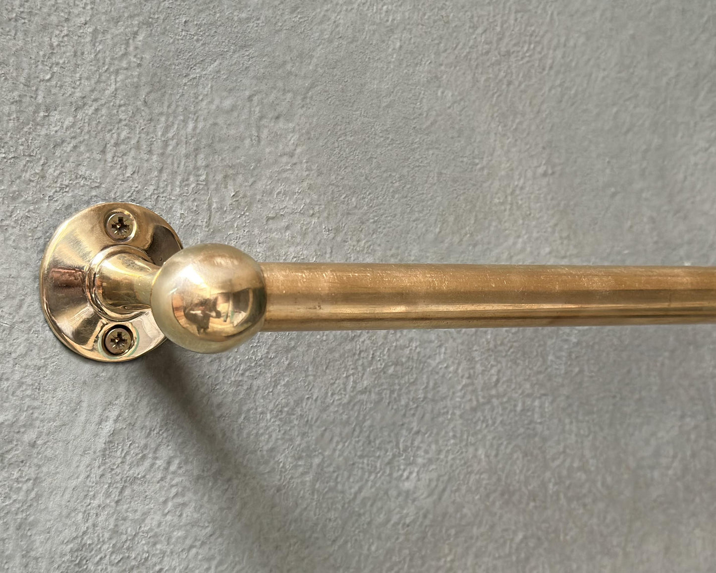 Solid Unlacquered Brass Towel Bar, Handcrafted Brass Kitchen Towel Rail, Handmade Unlaquered Brass Bathroom Towel Bar