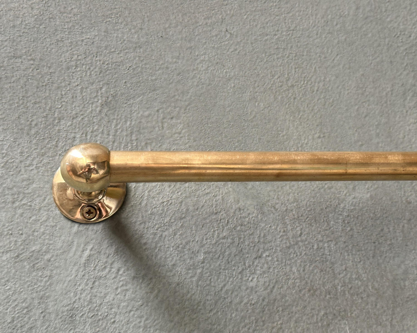 Solid Unlacquered Brass Towel Bar, Handcrafted Brass Kitchen Towel Rail, Handmade Unlaquered Brass Bathroom Towel Bar
