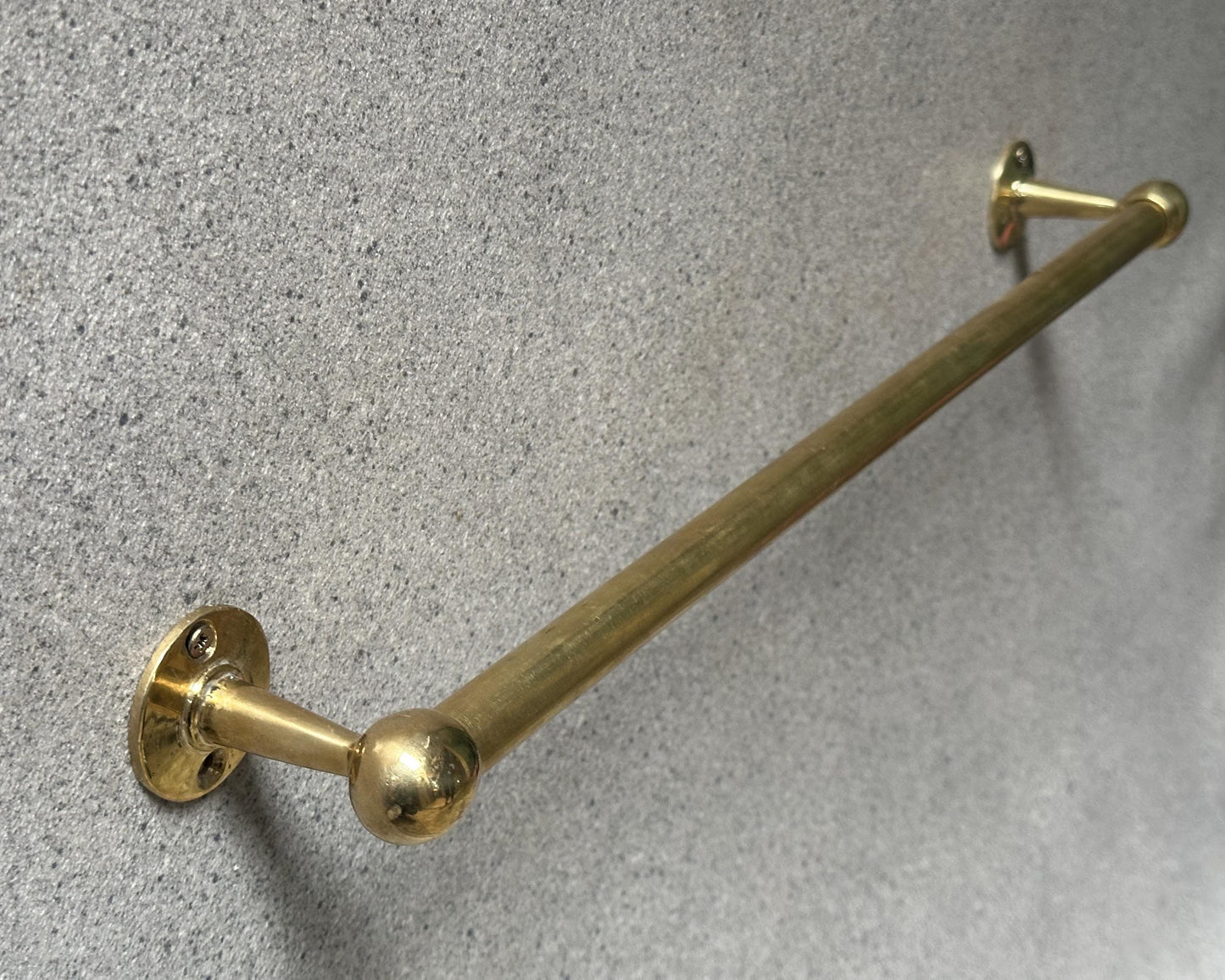 Solid Unlacquered Brass Towel Bar, Handcrafted Brass Kitchen Towel Rail, Unlaquered Handmade Brass Bathroom Kitchen Towel Holder