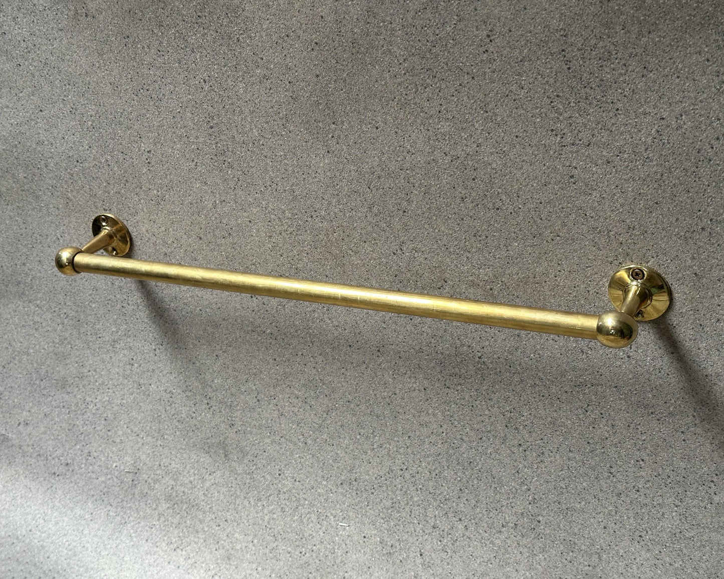 Solid Unlacquered Brass Towel Bar, Handcrafted Brass Kitchen Towel Rail, Unlaquered Handmade Brass Bathroom Kitchen Towel Holder