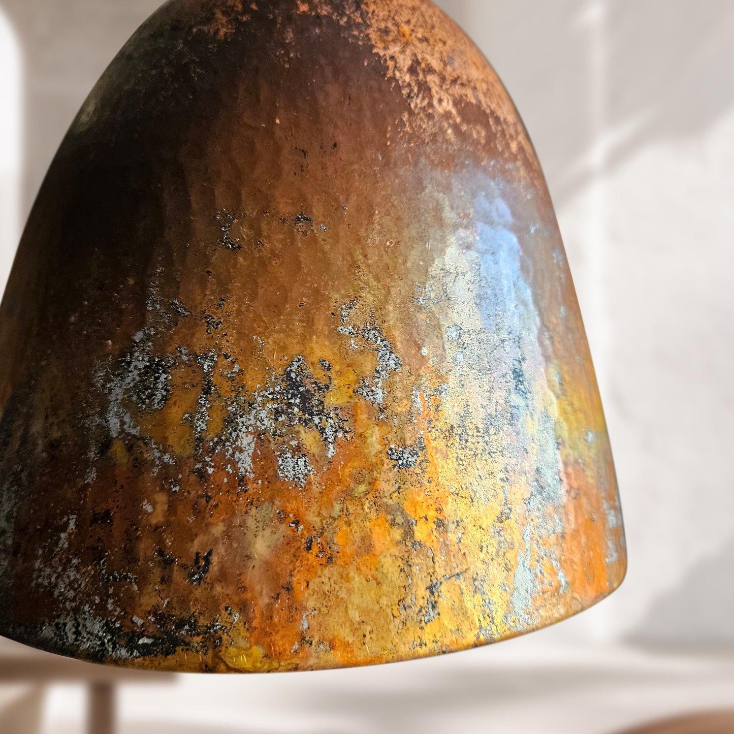 Rustic Copper Pendant Light – Oxidized Dome Kitchen Island Fixture