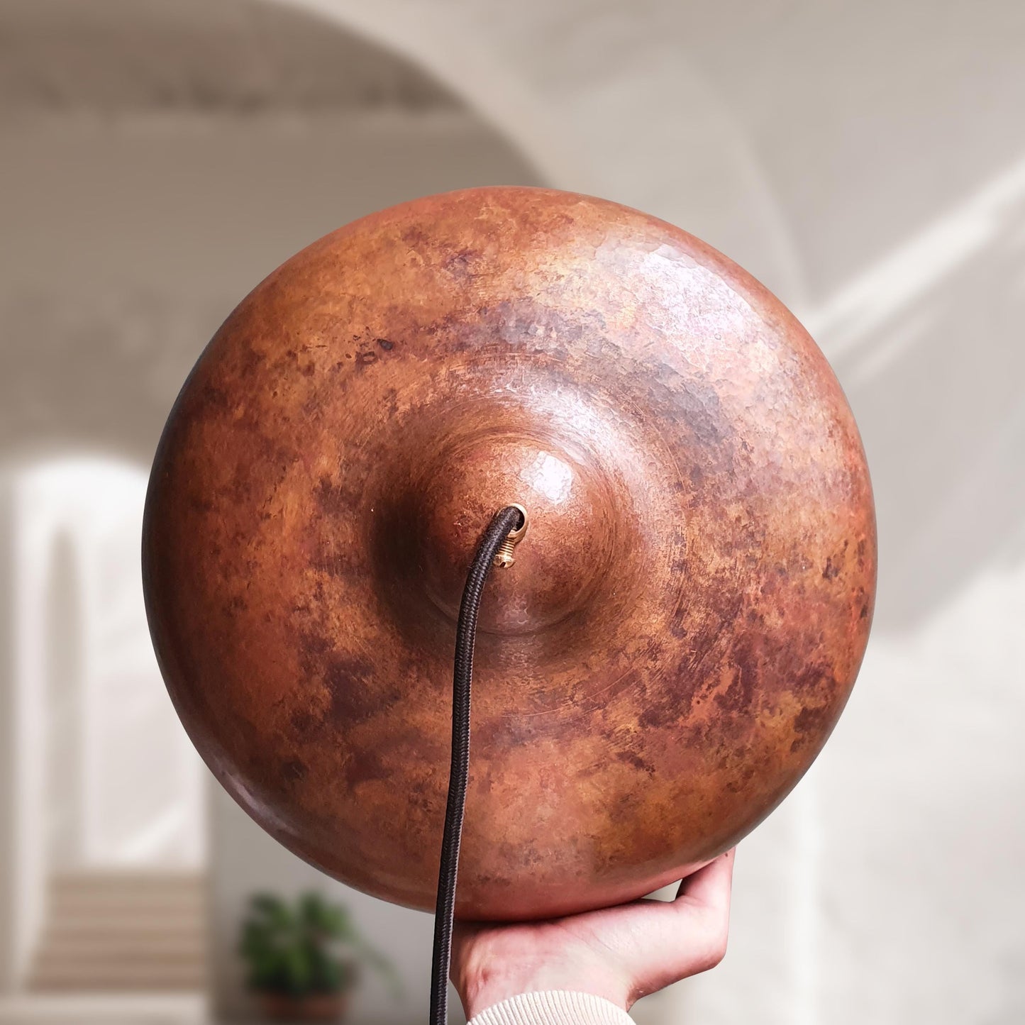 Set of 2 Copper Pendant Lights – Dome Ceiling Fixtures for Kitchen Island