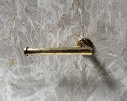 Unlacquered Brass Toilet paper Holder, Solid Brass Toilet Roll Holder for Bathroom, Wall Mounted Towel Holder