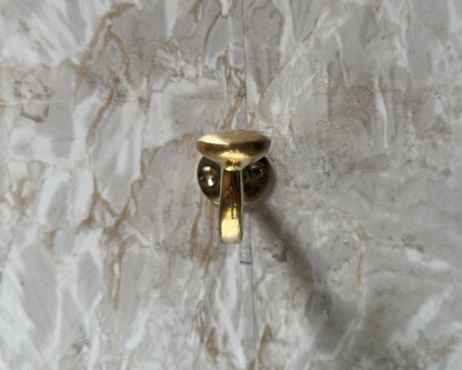 Unlacquered brass handmade wall hook, coat hook, bathroom towel brass hook