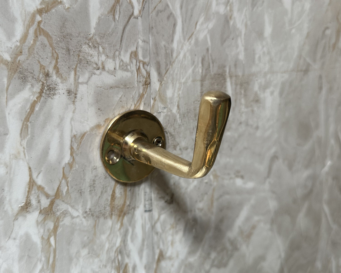 Unlacquered brass wall hook, coat hook, bathroom towel brass hook