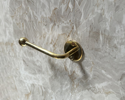 Solid Brass Toilet Paper Holder, Unlacquered Handmade Brass Toilet Paper Holder, Solid Brass Paper Roll Holder
