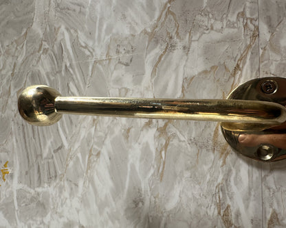 Solid Brass Toilet Paper Holder, Unlacquered Handmade Brass Toilet Paper Holder, Solid Brass Paper Roll Holder