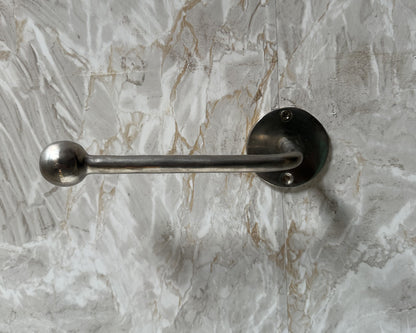 Polished Nickel Toilet Paper Holder, Unlacquered Handmade Toilet Paper Holder, Solid Polished Nickel Paper Roll Holder