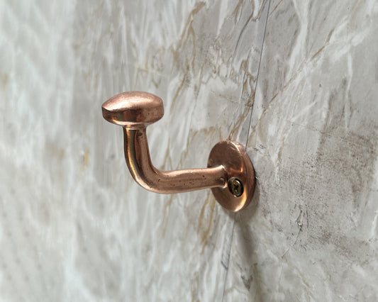 Unlacquered Copper Coated handmade wall hook, Coat Hook, Unlacquered Brass Coat Hook, Brass Bathroom hook