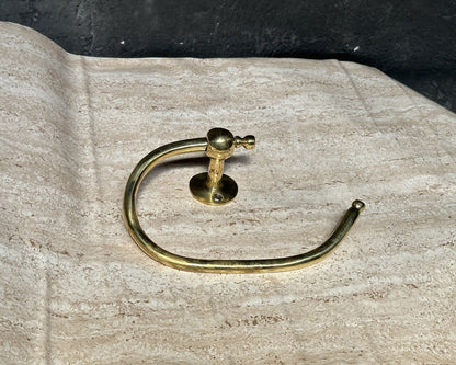 Brass Toilet Paper Holder, Solid Brass Toilet Roll Holder, Handcrafted Towel Holder for Bathroom