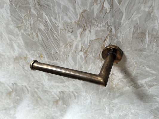 Patina Brass Toilet paper Holder, Solid Brass Toilet Roll Holder for Bathroom, Bathroom Accessories, Wall Mounted Towel Holder