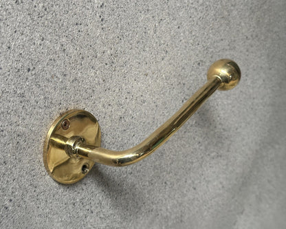 Unlacquered Brass Toilet Paper Holder, Solid Handmade Brass Toilet Paper Holder, Solid Brass Paper Roll Holder