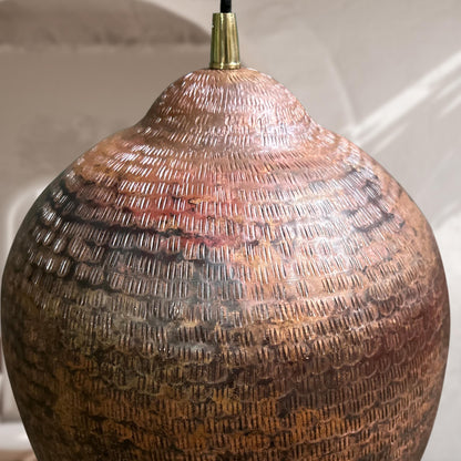 Handmade Copper Pendant Light, Hammered Dome Ceiling Light, Hammered Kitchen Island Ceiling Light Fixture