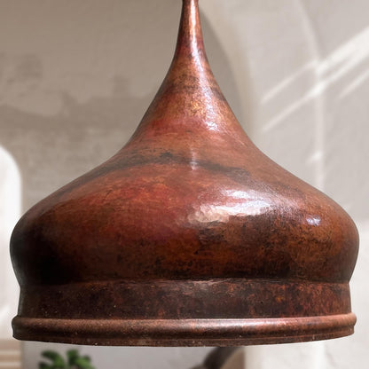 Vintage Copper Pendant Light – Handmade Onion Dome Kitchen Fixture