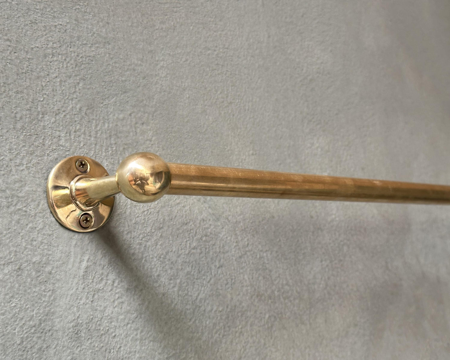 Solid Unlacquered Brass Towel Bar, Handcrafted Brass Kitchen Towel Rail, Handmade Unlaquered Brass Bathroom Towel Bar