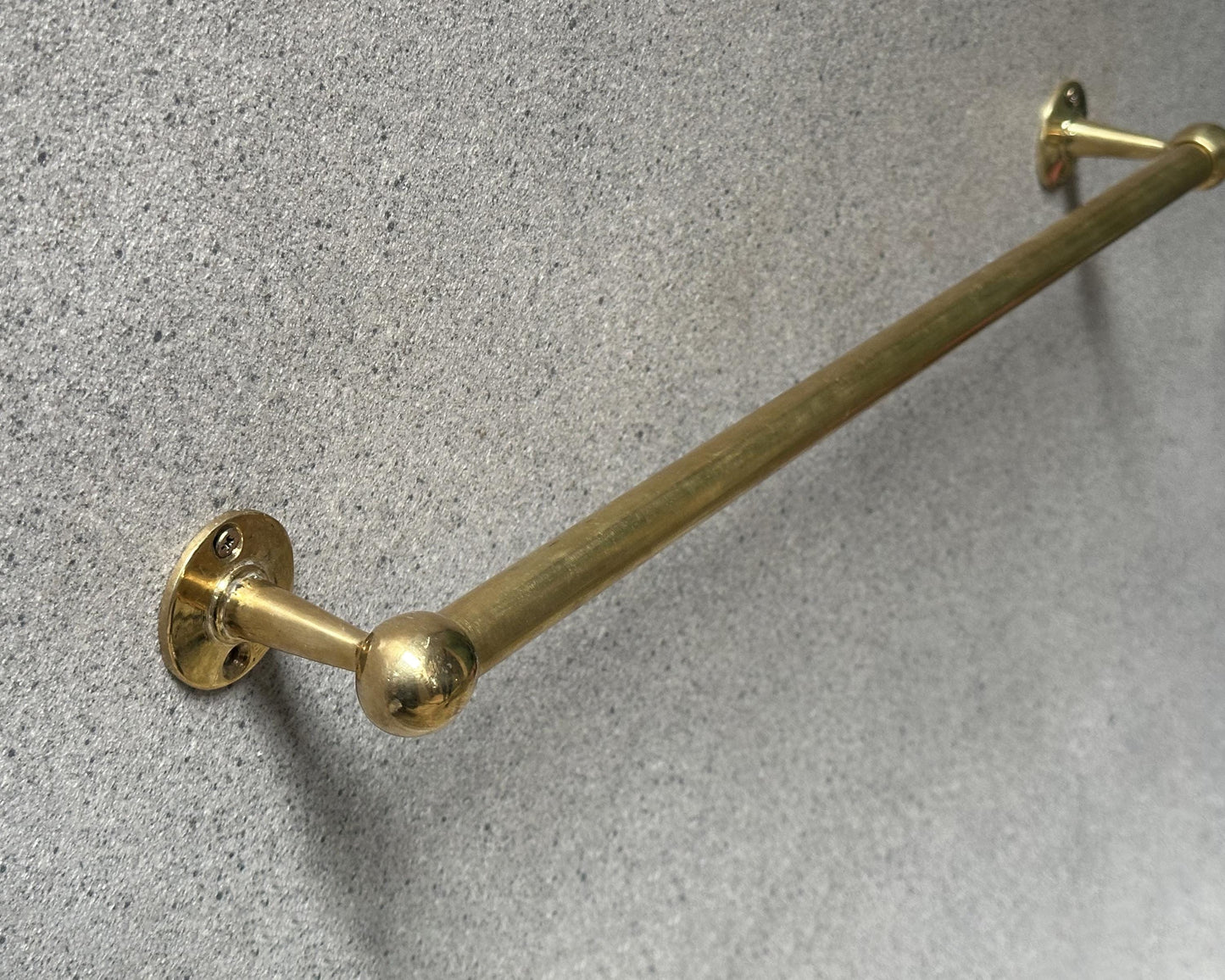 Solid Unlacquered Brass Towel Bar, Handcrafted Brass Kitchen Towel Rail, Unlaquered Handmade  Brass Bathroom Kitchen Towel Holder
