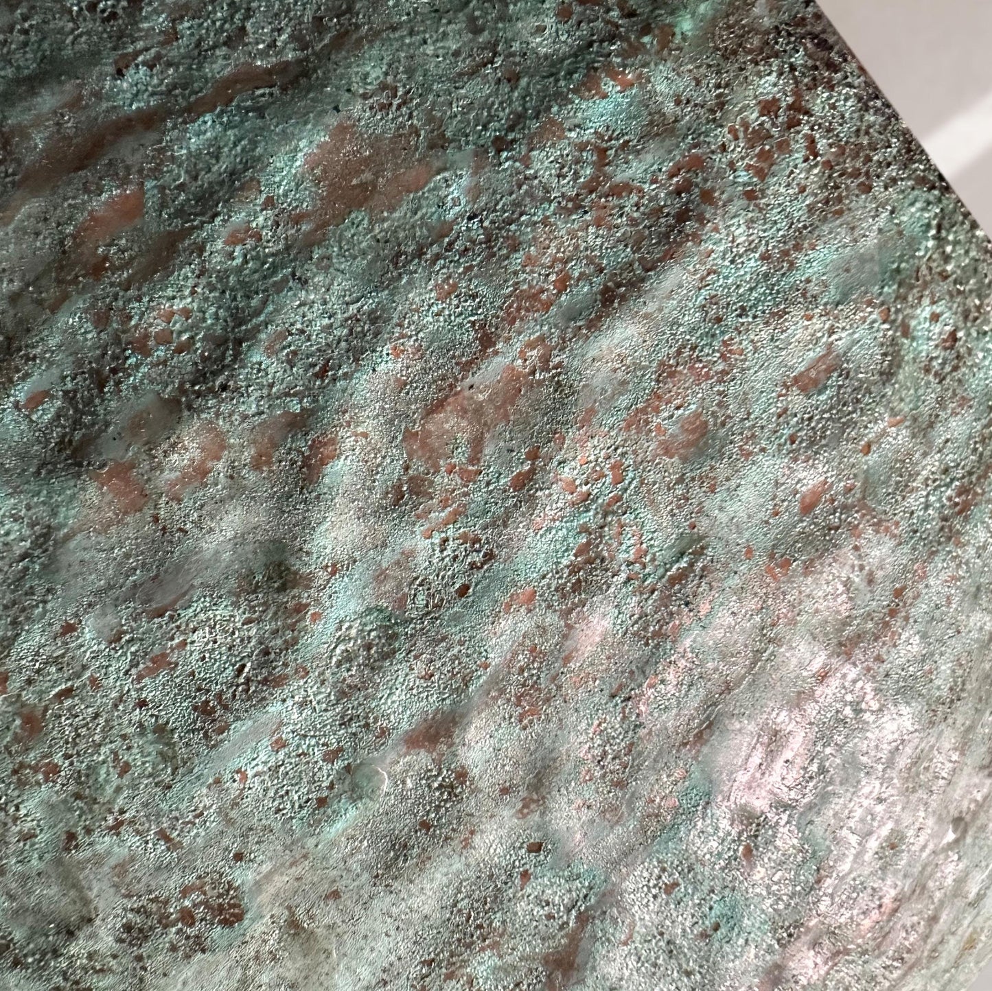 Hammered Verdigris Copper Pendant Light – Oxidized Kitchen Island Lighting