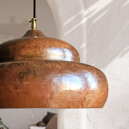 Copper Ceiling Light – Rustic Dome Kitchen Hanging Fixture