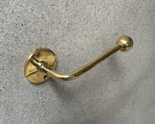 Unlacquered Brass Toilet Paper Holder, Solid Handmade Brass Toilet Paper Holder, Solid Brass Paper Roll Holder