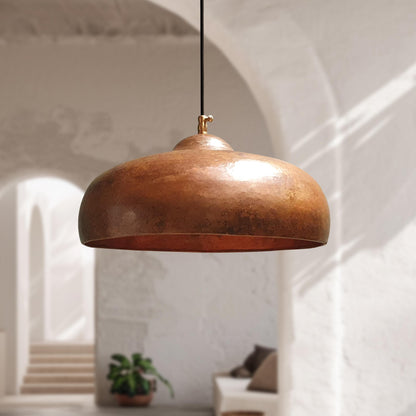 3 Copper Pendant Lights – Rustic Farmhouse Kitchen Island Fixtures