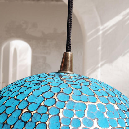 Two Patina Brass Pendant Lights, Set of 2 Oxidized Dome Pendant Light, Brass Island Kitchen Light Fixture, Rustic Round Ceiling Light
